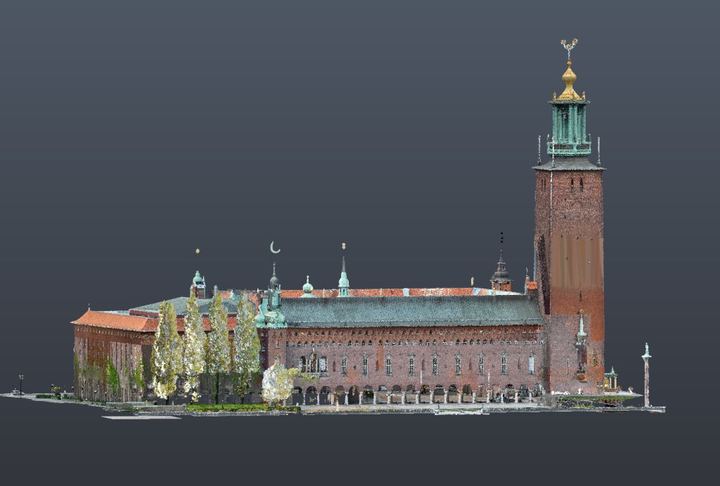 Stadshuset är en av de byggnader som har 3D-scannats.